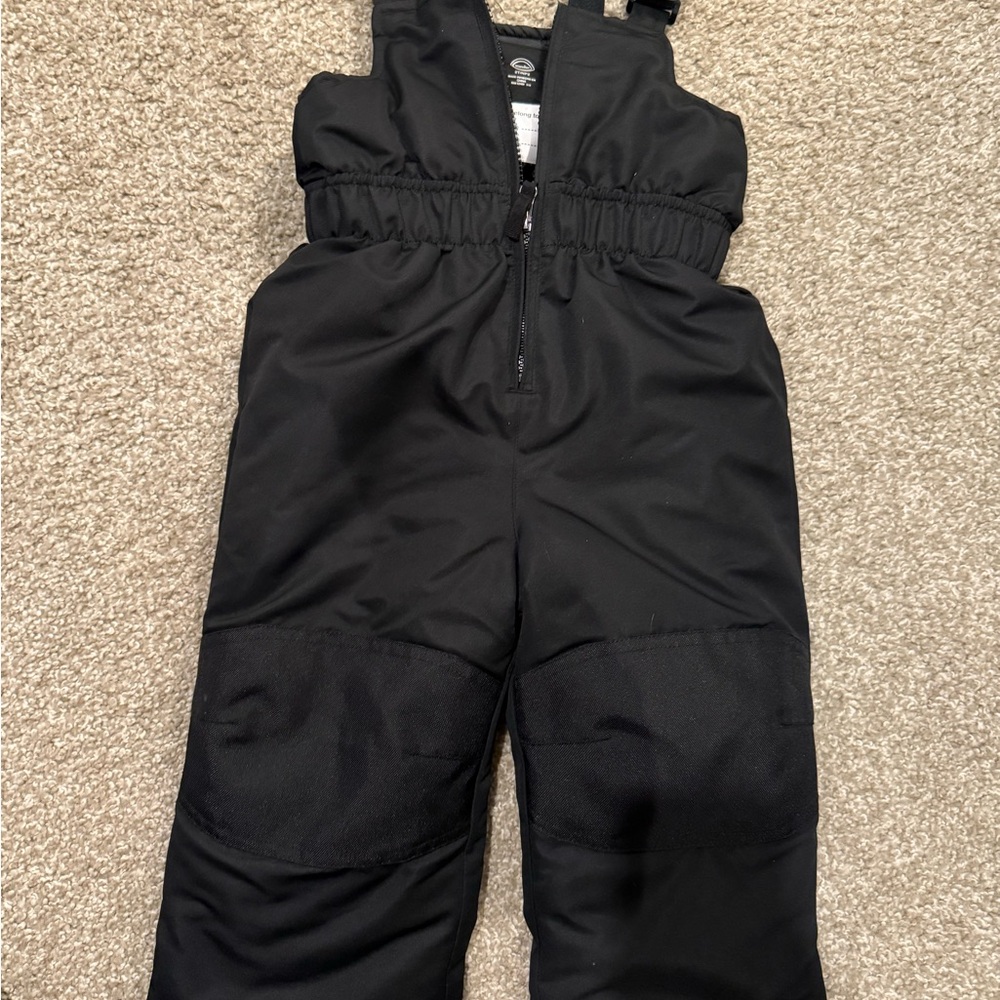 Children's Black Snow Bib Overalls